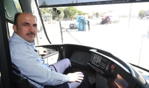 Başkan Altay, Tamamlanan Adliye-Şehir Hastanesi Tramvay Hattı’nda Test Sürüşü Yaptı