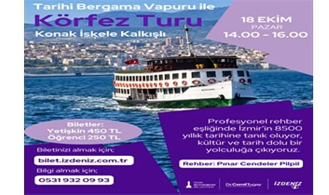 Bergama Vapuru ile tarihe yolculuk yeniden başlıyor