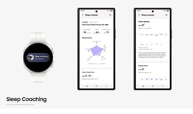 Samsung Health, Uyku Koçluğu’nu başlatmayı kolaylaştırıyor ve haftalık önerileri kişiselleştiriyor